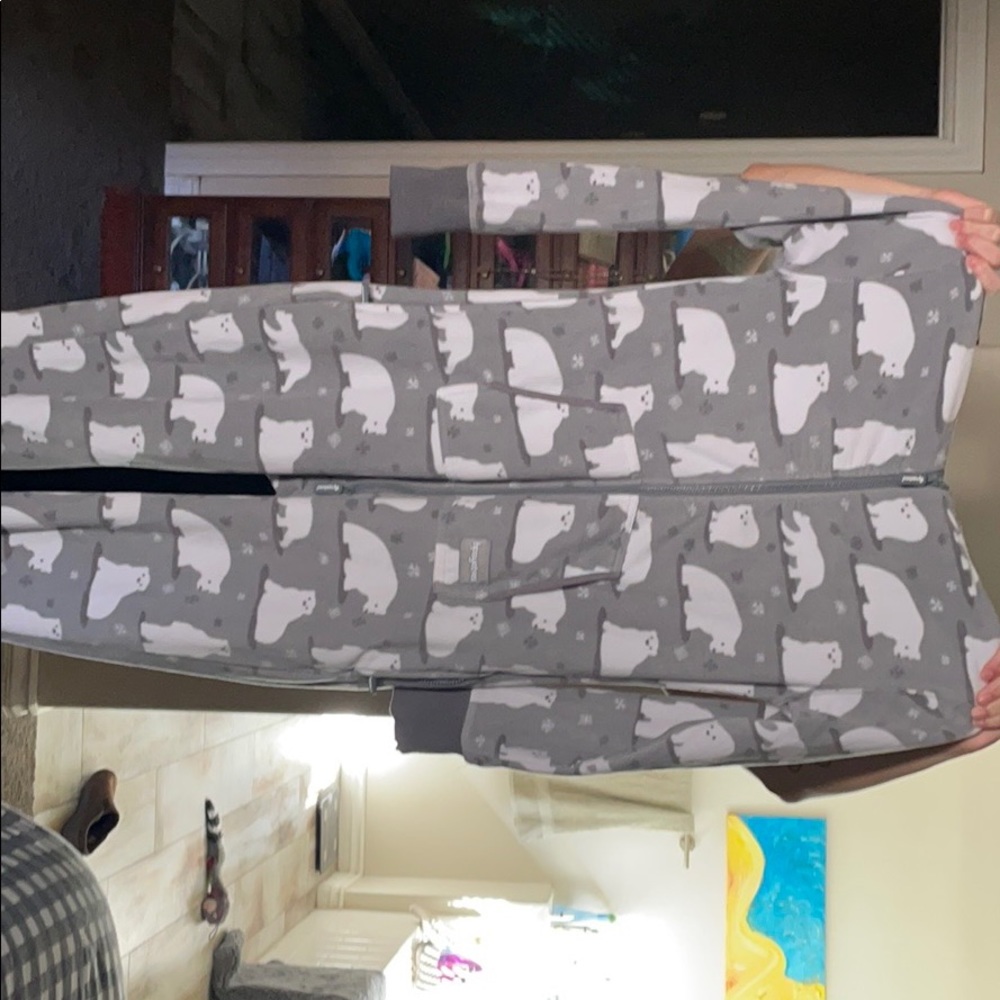 EUC polar bear tipsy elves onesie in fleece